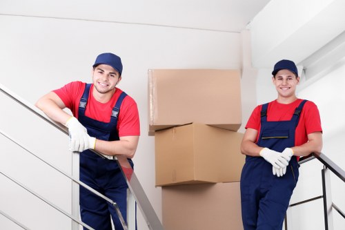 Furniture and boxes ready for transport in Southwark area