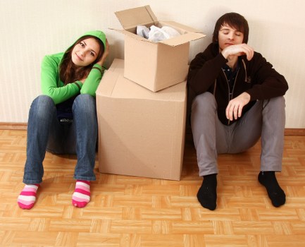 Flat move preparation in a busy South London apartment building