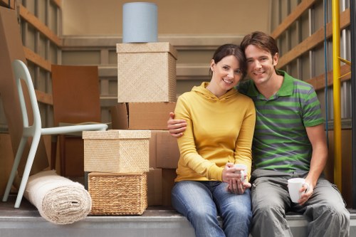Professional office furniture removal in a south London business area
