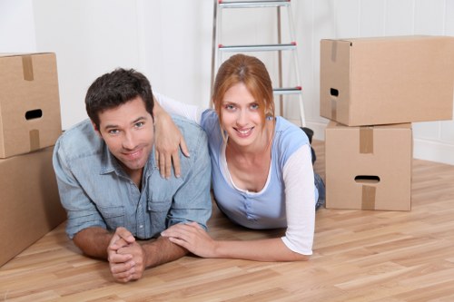 Trained removal staff preparing items with care and attention