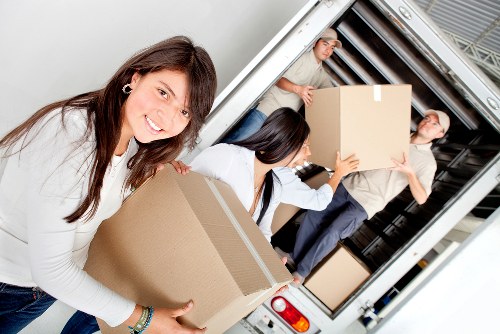 Protective wrapping and furniture handling during a local removal